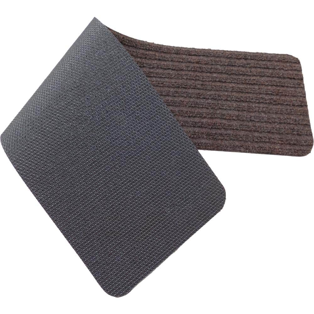 Brown Machine-Made Indoor Slip Resistant Stair Treads Set