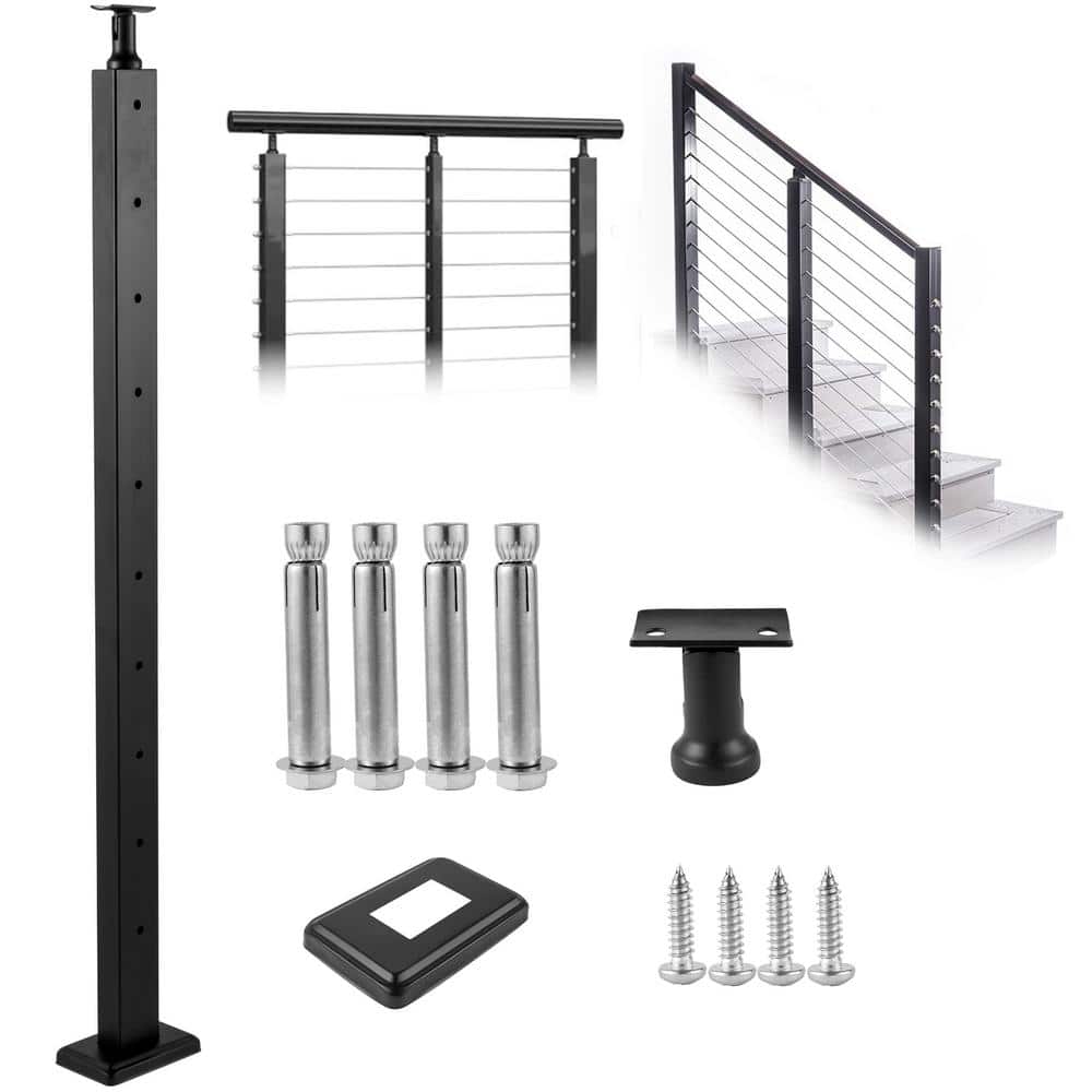 Reviews for SKYSHALO Cable Railing Post Level Deck Stair Post 36 x 0.98