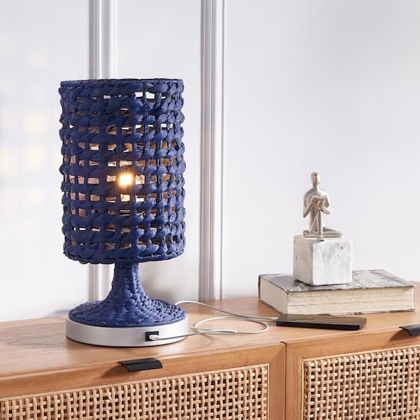 SAFAVIEH Knowles 16 in. 1 Light Blue Table Lamp