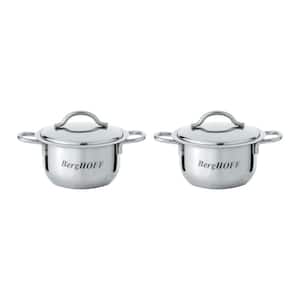 Essentials Bistro 2-Piece Stainless Steel Mini Pot Set with Lids