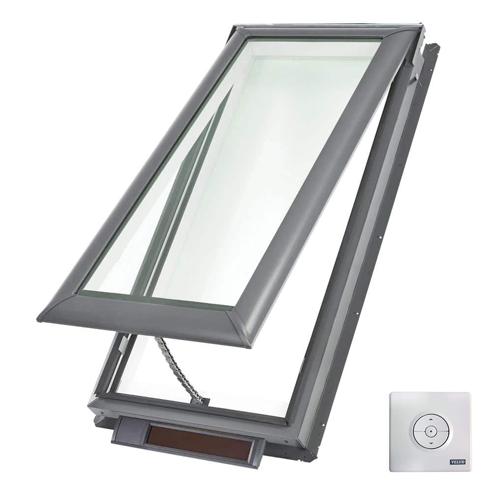 VELUX 21 x 54-7/16 in. Solar Powered Fresh Air Venting Deck-Mount Skylight with Laminated Low-E3 Glass -  VSS C08 2004