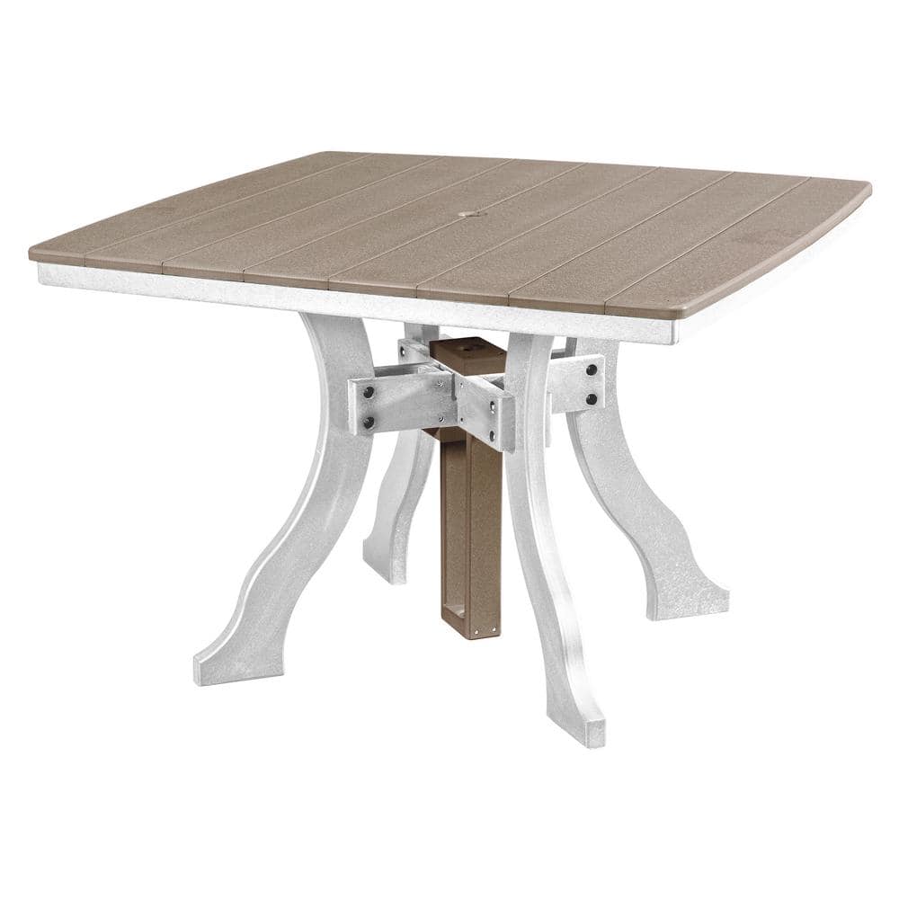 Adirondack Series White Frame Square High Density Plastic Dining Height Outdoor Dining Table price history on PriceWatchPro
