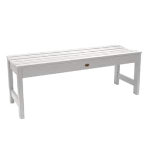 Lehigh 4 ft. 2-Person White Recycled Plastic Outdoor Picnic Bench