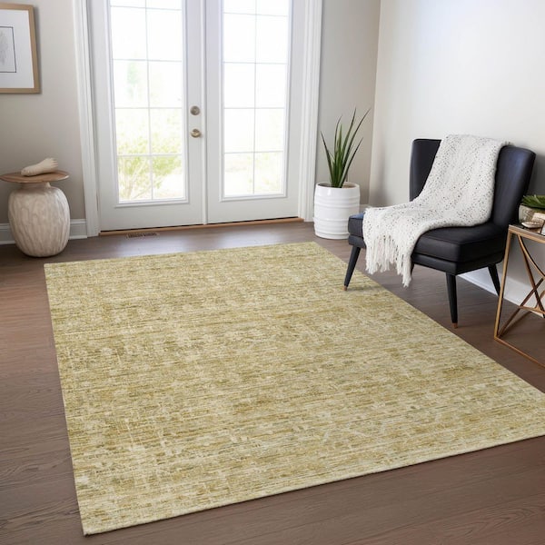 Chantille Machine Washable Indoor/Outdoor Abstract ACN1746 Wheat 10 ft. x 14 ft. Area Rug