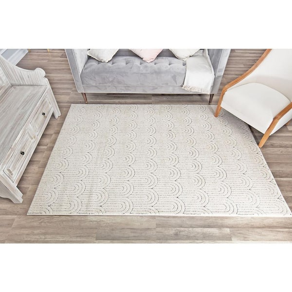 Cadence Sandstone Beige 8 ft. x 10 ft. Area Rug