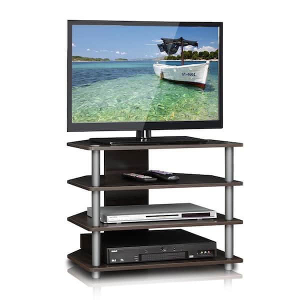 Furinno Turn-n-tube Easy Assembly 3-tier Petite TV Stand 15093cc/gy Espresso 
