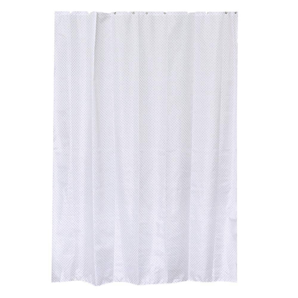 Lux Polyester Rhinestone Fabric Shower Curtain White 1206100 The Home