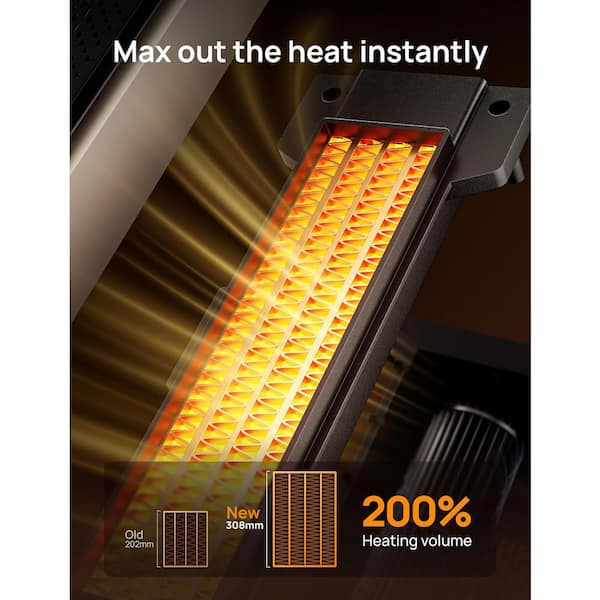 Ahfiwaso 1500 W 25 in. Electric Forced Air Indoor Tower
