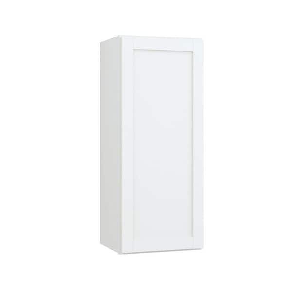 Hampton Bay Courtland 15 in. W x 12 in. D x 36 in. H Assembled Shaker Wall Kitchen Cabinet in Polar White