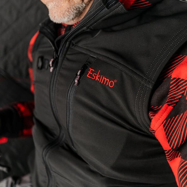 Eskimo North Shore Ice Fishing Vest, Men's, Black Ice, X-Large