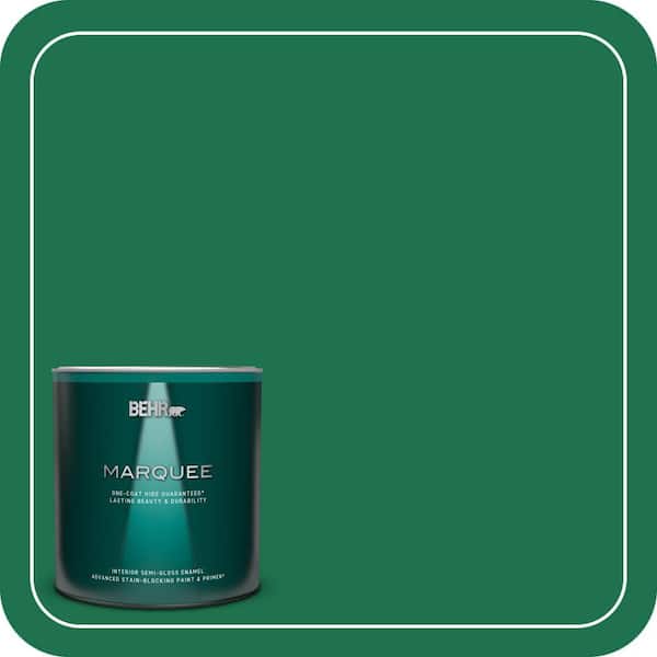 BEHR MARQUEE 1 qt. #470B-7 Climbing Ivy Semi-Gloss Enamel Interior Paint & Primer