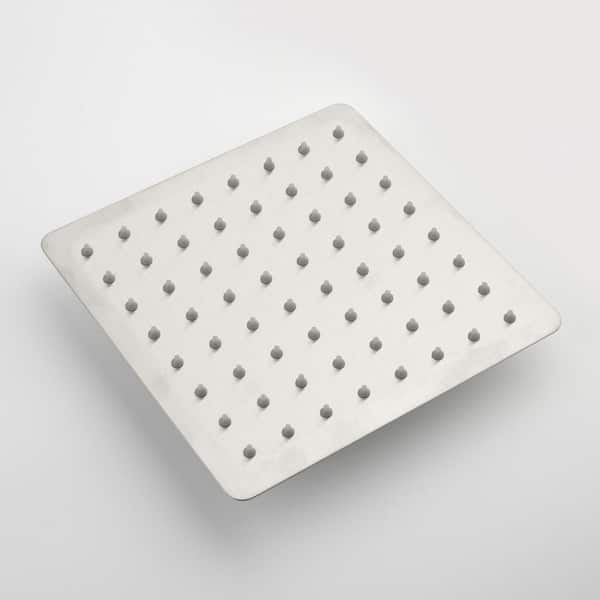 1-Spray Patterns with 2.5 GPM 8 in. Wall Mount Fixed Shower Head in Brushed Nickel