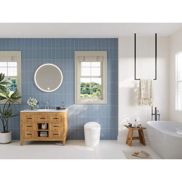 1-Piece 1.1/1.45 GPF Dual Flush Elongated Toilet in White with Electric Heated Seat, Auto Flush, Deodorization