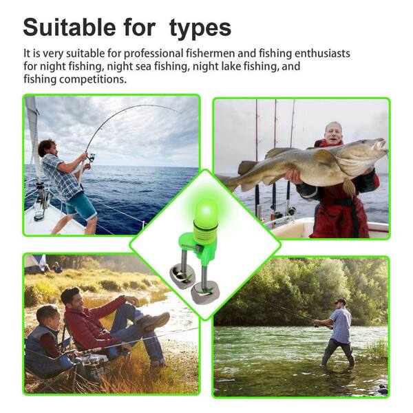 ITOPFOX Fishing Rod Bells LED Light Clips with Twin Bells Ring Fishing Bite Alarm Indicator (10-Pack)
