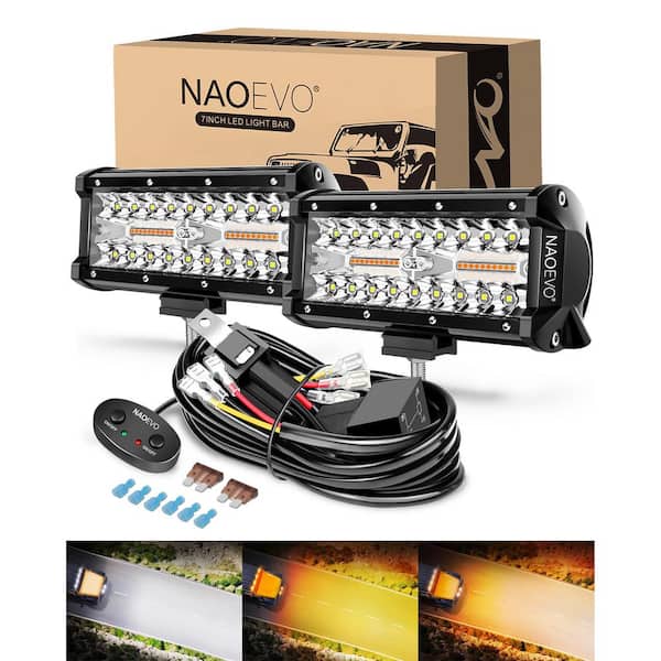 BIBIVIS 2-Piece Black 6/4 x 6 in. LED Square Dual Light BIBIVIS 2-Piece Black 6/4 x 6 in. LED Square Dual Light
