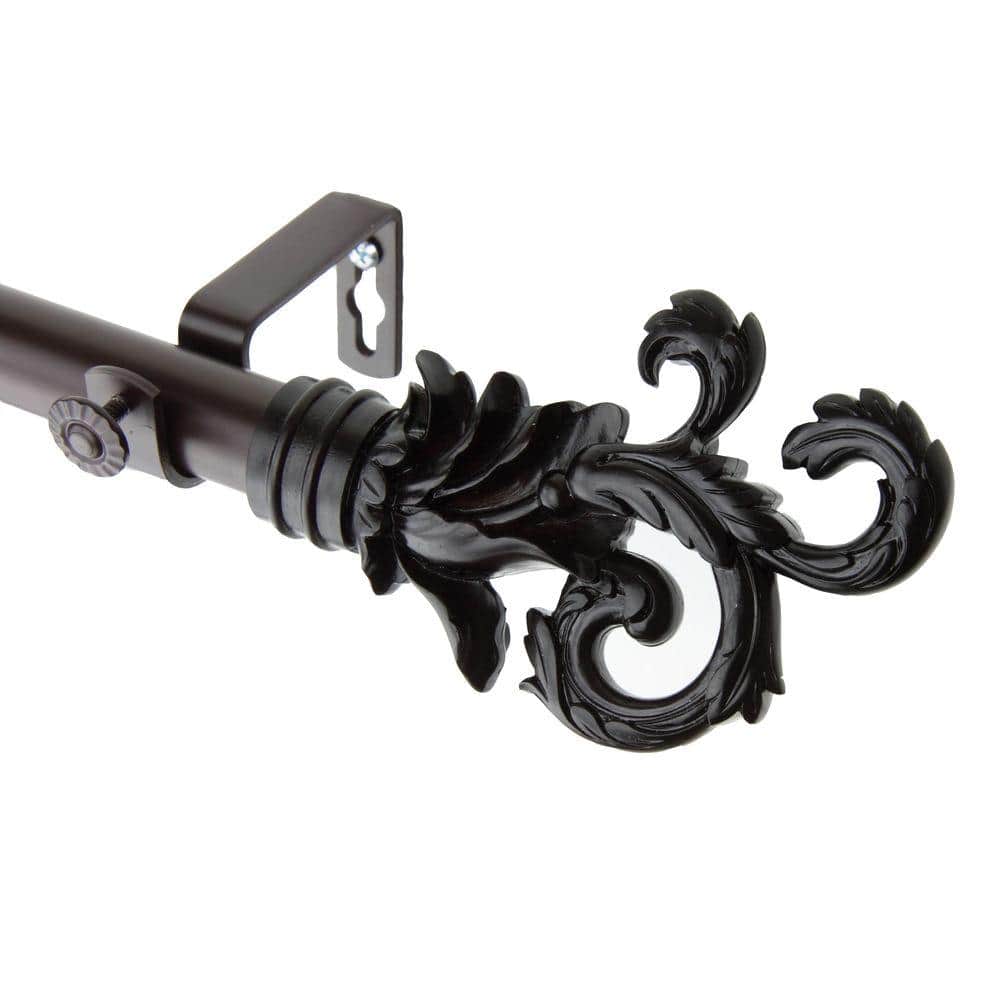 66 in. - 120 in. 1 in. Plume Single Curtain Rod Set in Mahogany price history on PriceWatchPro