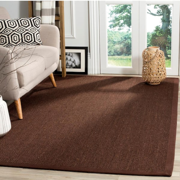 10 Ft Border Area Rug Nf133d, Brown Living Room Rugs