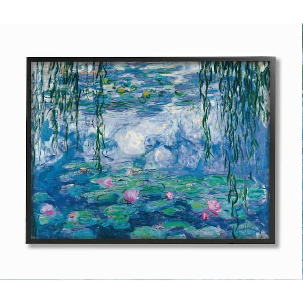 Stupell Industries "Classic Water Lilies Painting Monet Pond Detail" by Claude Monet Framed Nature Wall Art Print 16 in. x 20 in.