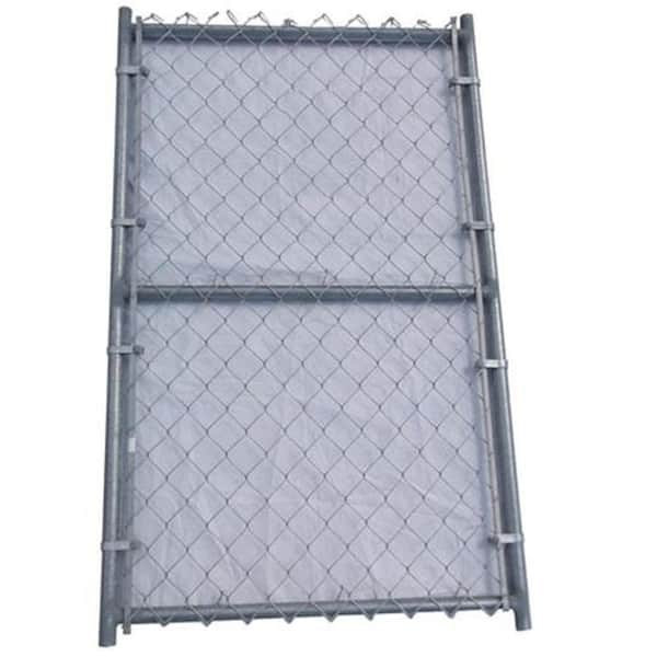 Unbranded 3 ft. x 5 ft. Metal Single Reinforced Chain Link Fence Gate