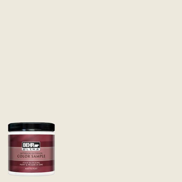 BEHR ULTRA 8 oz. #UL190-13 Ivory Palace Matte Interior/Exterior Paint and Primer in One Sample