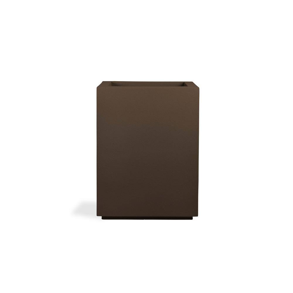 Chocolate Brown Large Modern Rectangular Outdoor Planter