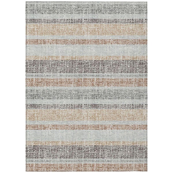 Chantille Machine Washable Indoor/Outdoor Abstract ACN2122 Gray 5 ft. x 7 ft. 6 in. Area Rug