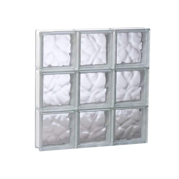 Clearly Secure 23.25 in. x 23.25 in. x 3.125 in. Frameless Wave Pattern Non-Vented Glass Block Window