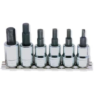 3/8 in. Drive Metric Hex Tip Socket Set (6-Piece)