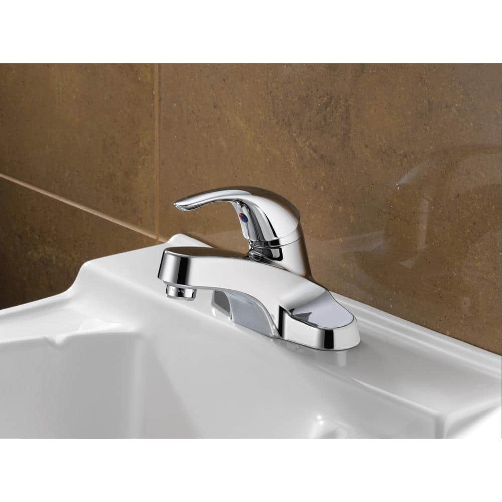 Core Polished Chrome Single-Handle Mid-Arc Bathroom Faucet