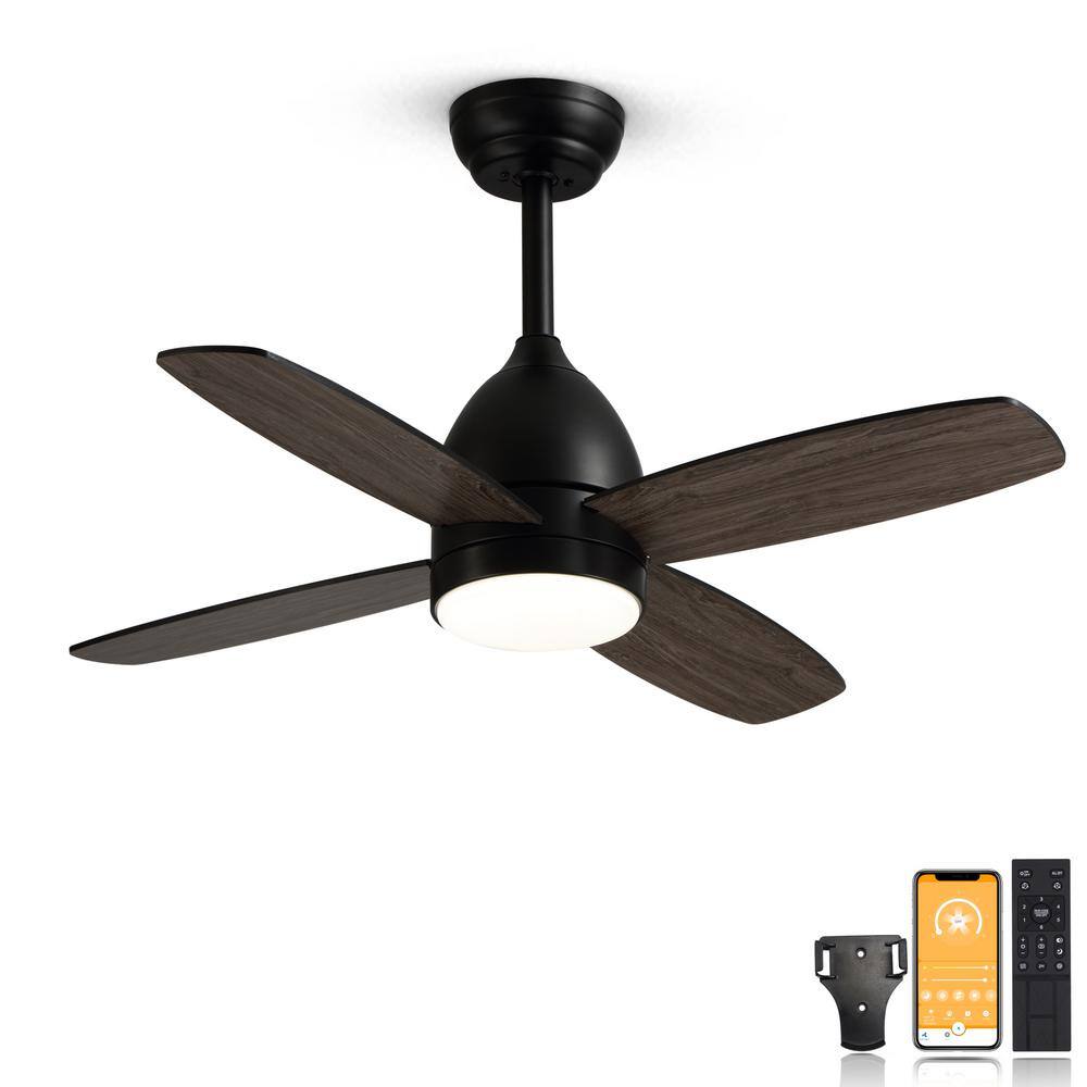 52 in. Modern Smart Indoor White Ceiling Fan with Dimmable LED Light and APP Remote Control