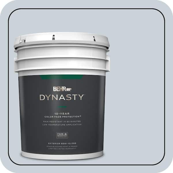 BEHR DYNASTY 5 gal. #N480-1 Light Drizzle Semi-Gloss Exterior Stain-Blocking Paint and Primer