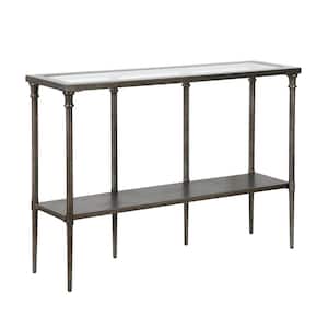 Dafna 45 in. Gray Standard Rectangle Glass Console Table