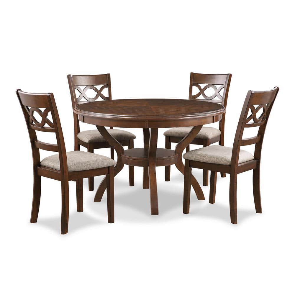 Turgeon 4 - Person Solid Wood Top Four Leg Dining Set