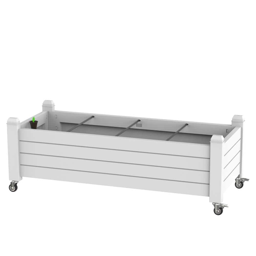 White Resin Rectangular Raised Garden Bed 3 cu.ft Soil Capacity (43.31 in. L x 17.72 in. W x 17.56 in. H) price history on PriceWatchPro