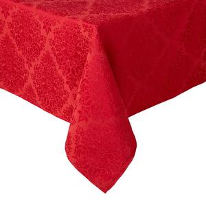 Lexington 84 in. W x 60 in. L Ruby Damask Cotton Blend Tablecloth