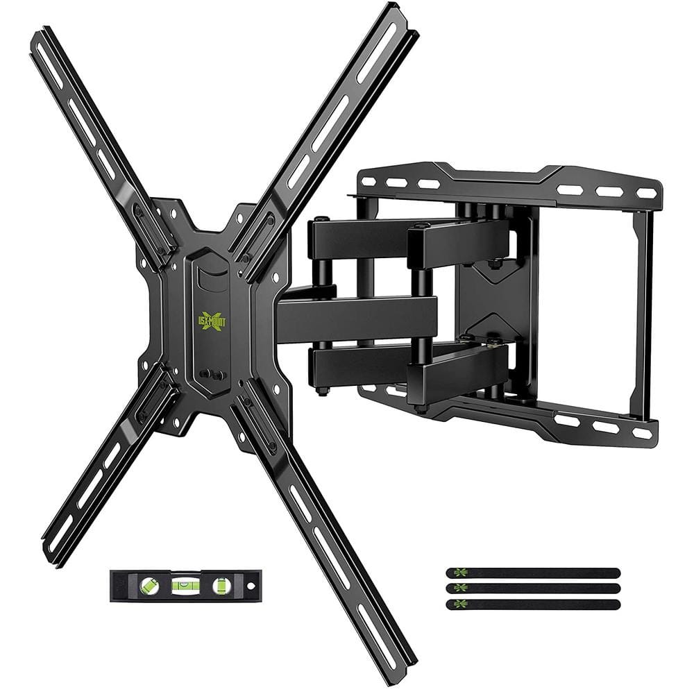 USX MOUNT TV Wall Mount Fits 42 in. - 75 in. TV with Vesa 600 mm x 400 mm for Most TVs, with Swivel Articulating Tilting Function, Black -  HML009