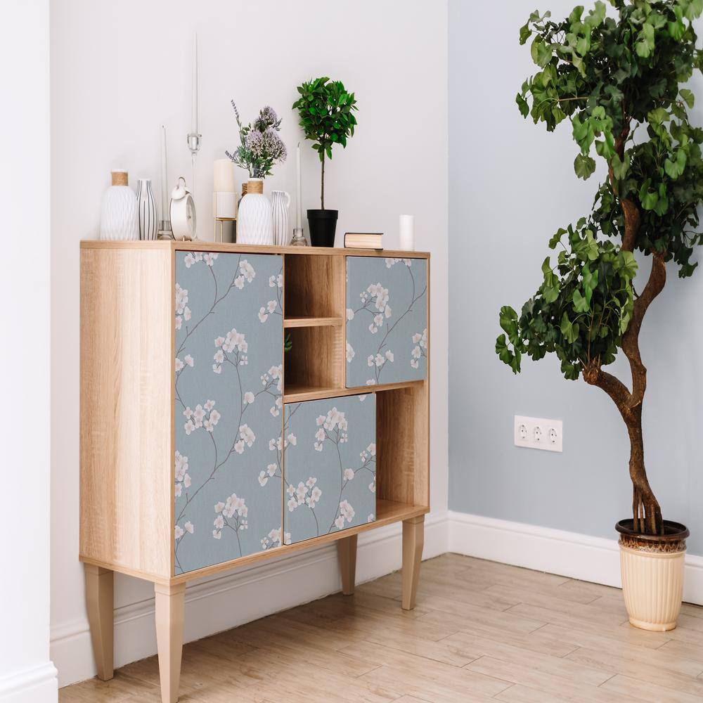 Blossom Blue Floral Peel and Stick Wallpaper