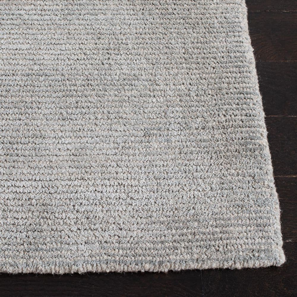 Gray Handmade Tufted Wool and Viscose 8' x 10' Area Rug