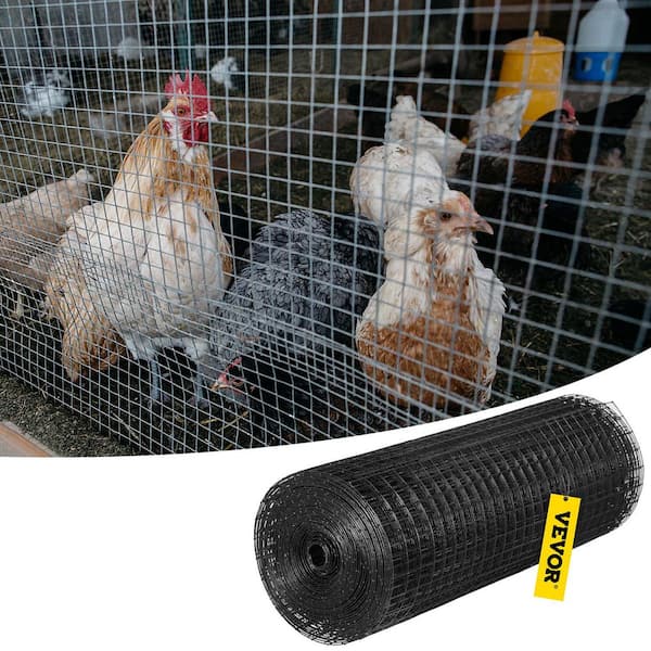Hardware Cloth 1 in. Mesh 48 in. x 50 ft. Galvanized Steel Vinyl Coated 16 gal. Chicken Wire for Garden Fencing