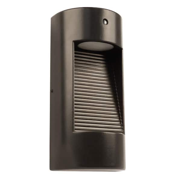 Commercial Electric 250 Lumens Integrated LED Bronze Dusk to Dawn Wall Pack Light, 4000K