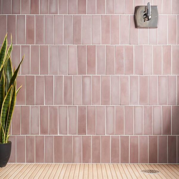 Ivy Hill Tile Vibe Coral 2.36 in. x 7.87 in. Matte Cement Subway