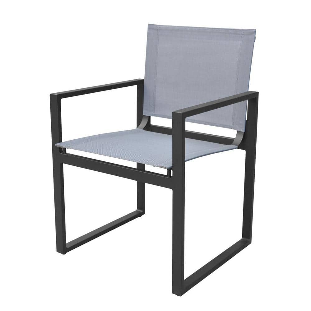 Renava Kayak Charcoal Aluminum Outdoor Dining Chair (Set of 2)
