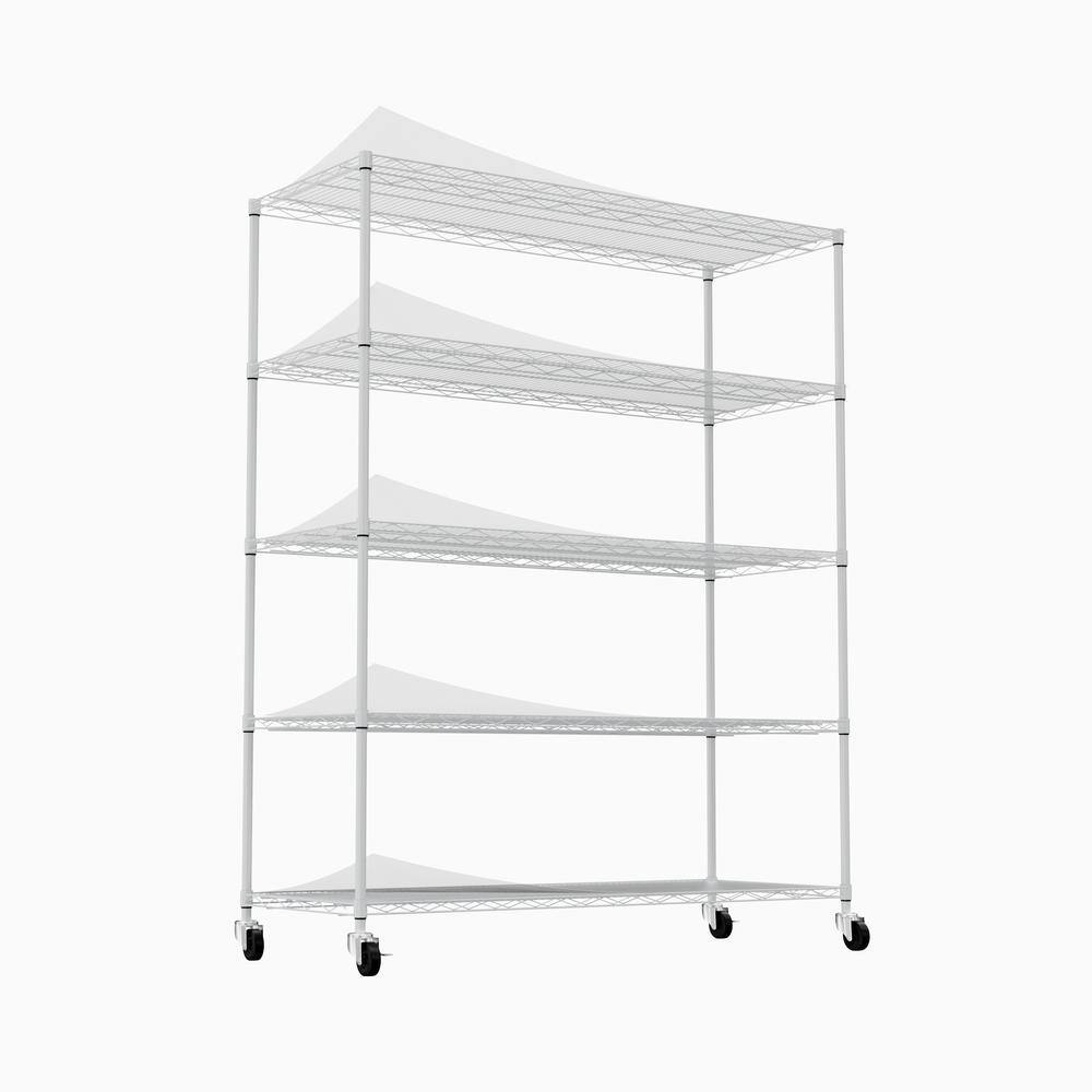 Tileon 5Tier HeavyDuty Adjustable Shelving and Racking, 300 Lbs. Per