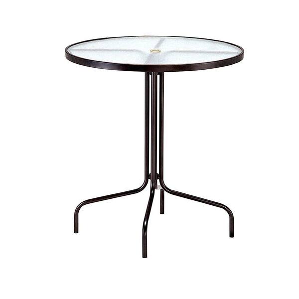 Tradewinds 36 in. Java Acrylic Top Commercial Patio Bar Table