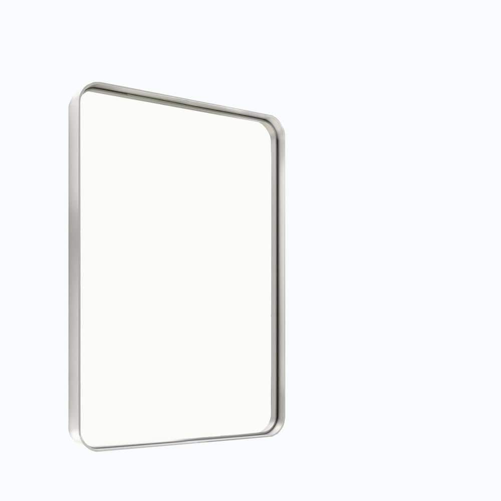 New Silver 26 in W x 34 in. H Elegant Rounded Rectangle Aluminum Alloy Fram