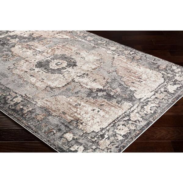 5x7 LoomBloom Modern Non-Skid Backing Oriental Area Rug Beige, Gray Zules  5x7