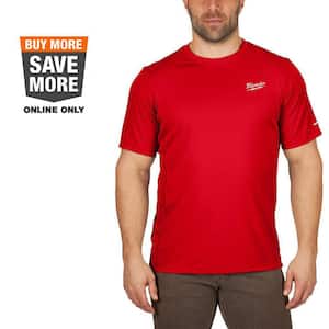 Men's WORKSKIN 2X-Large Red Lightweight Performance Short-Sleeve T-Shirt