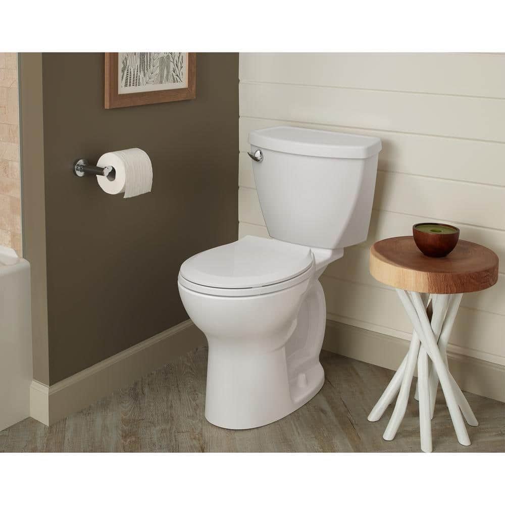 Cadet 3 FloWise 10 in Rough Two-Piece 1.28 GPF Single Flush Round Chair Height Toilet with Slow-Close Seat in White -  American Standard, 3376128ST.020