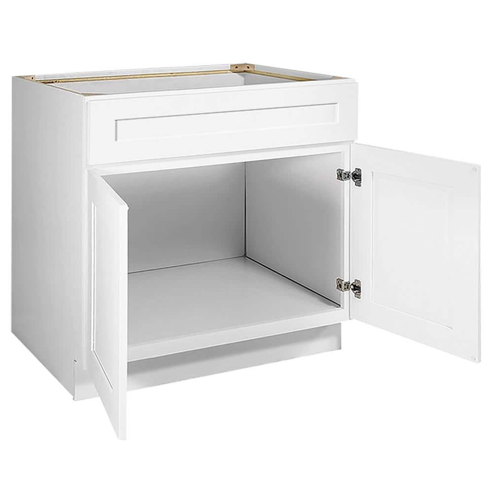 Brookings White Shaker Double Door Base Cabinet