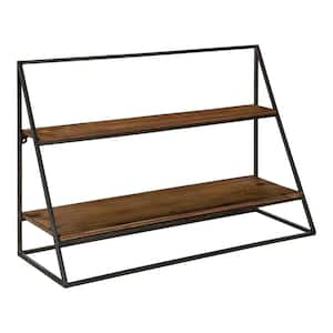 Lander 24 in. x 16 in. x 8 in. Brown Decorative Wall Shelf